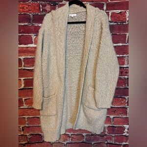 Emory Park Beige Open-Front Cardigan
